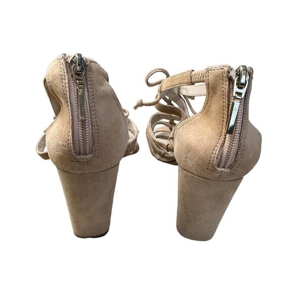Alfani Prima Jaqui F39382 Brown Strappy Suede Block Heels‎ Size 8 - Picture 5 of 7